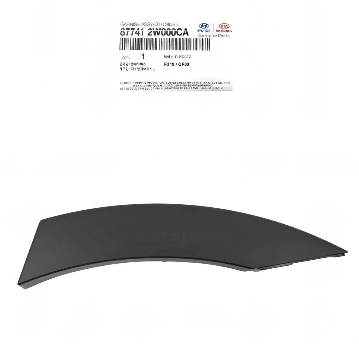 Genuine 877412W000CA Rear Fender Molding Left For Hyundai Santa Fe Sport 2013-2018