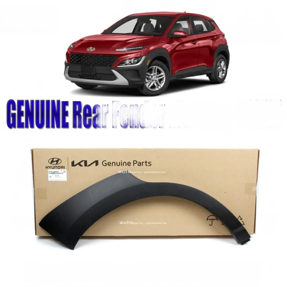 Genuine 87742J9000CA Rear Fender Molding RIGHT RH For Hyundai Kona / EV 2018-2023