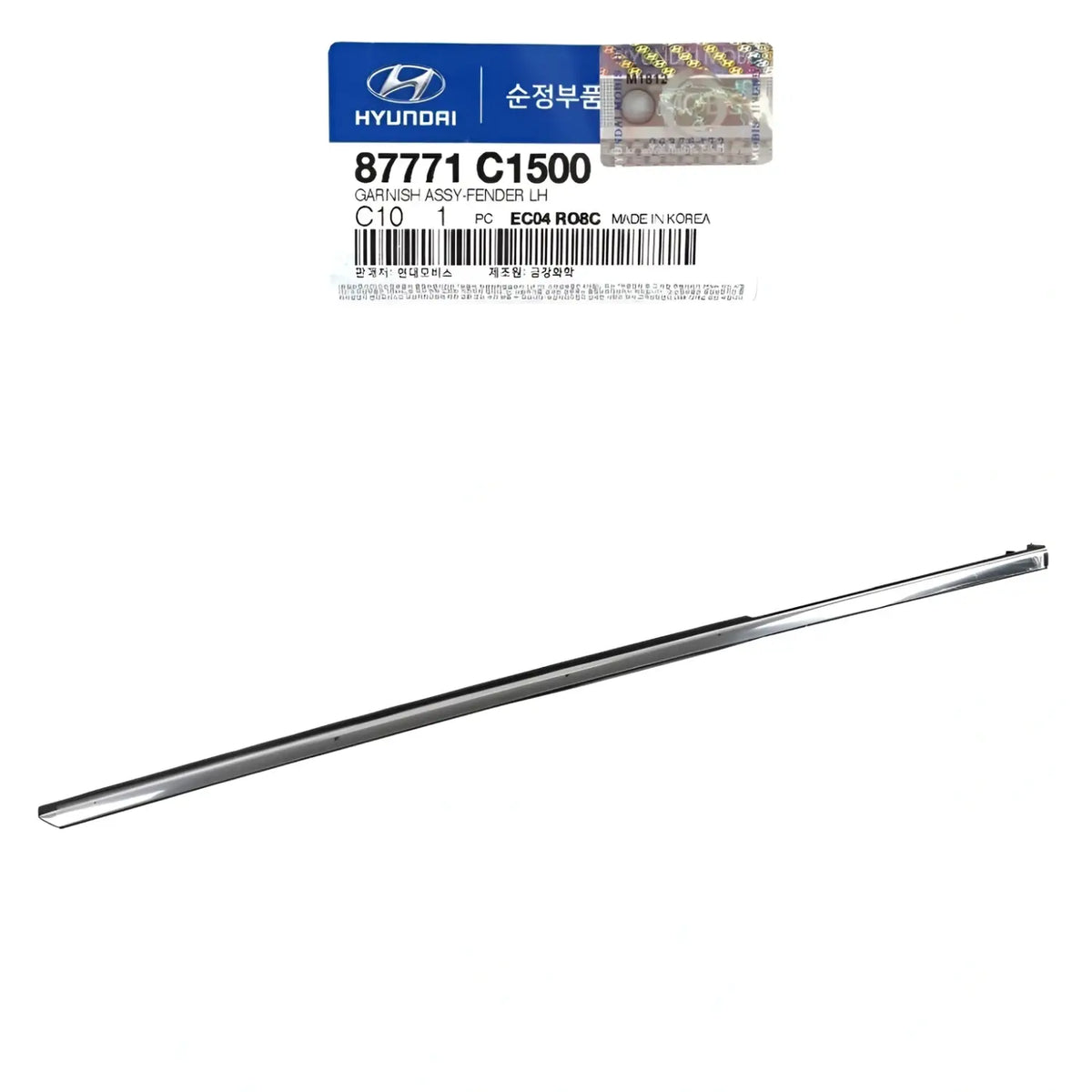 Genuine 87771C1500 Fender Chrome Molding Front Left For Hyundai Sonata 2018-2019
