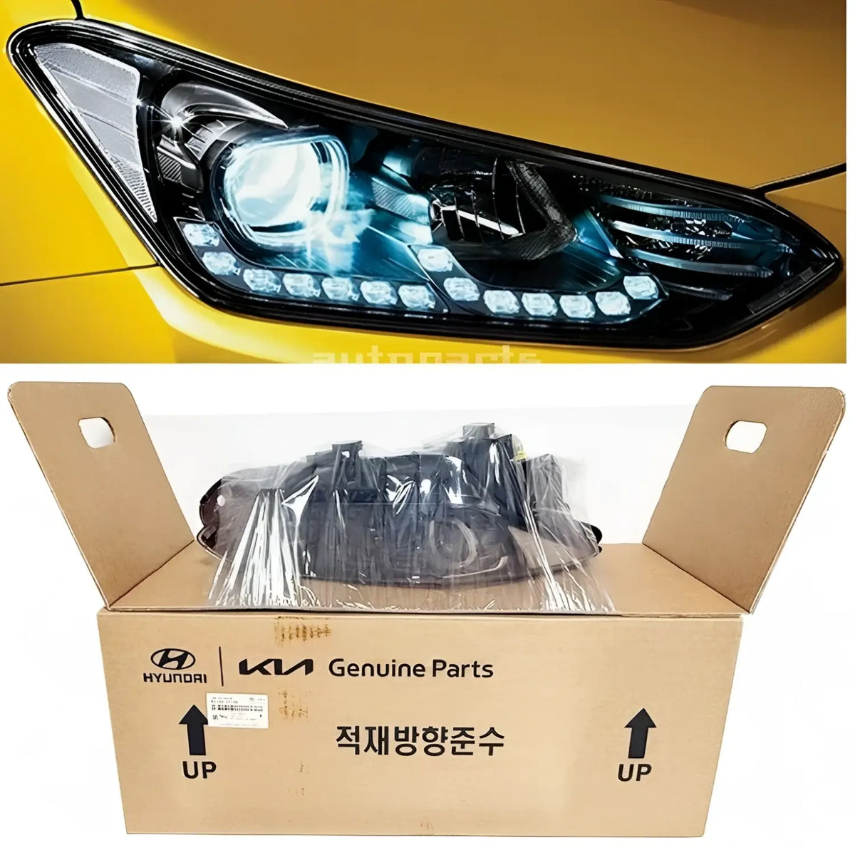 Genuine 92102J3100 LED DRL Halogen Head Light Lamp Right For Hyundai Veloster N