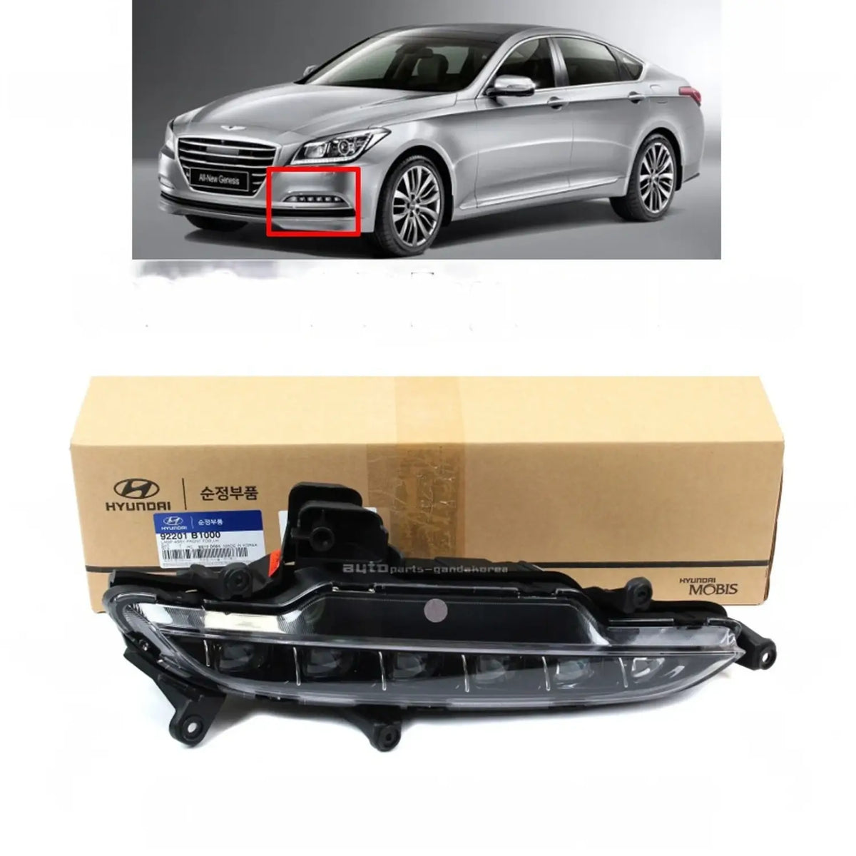 Genuine 92201B1000 LED Fog Light Lamp Left Driver For GENESIS G80 2015-2017