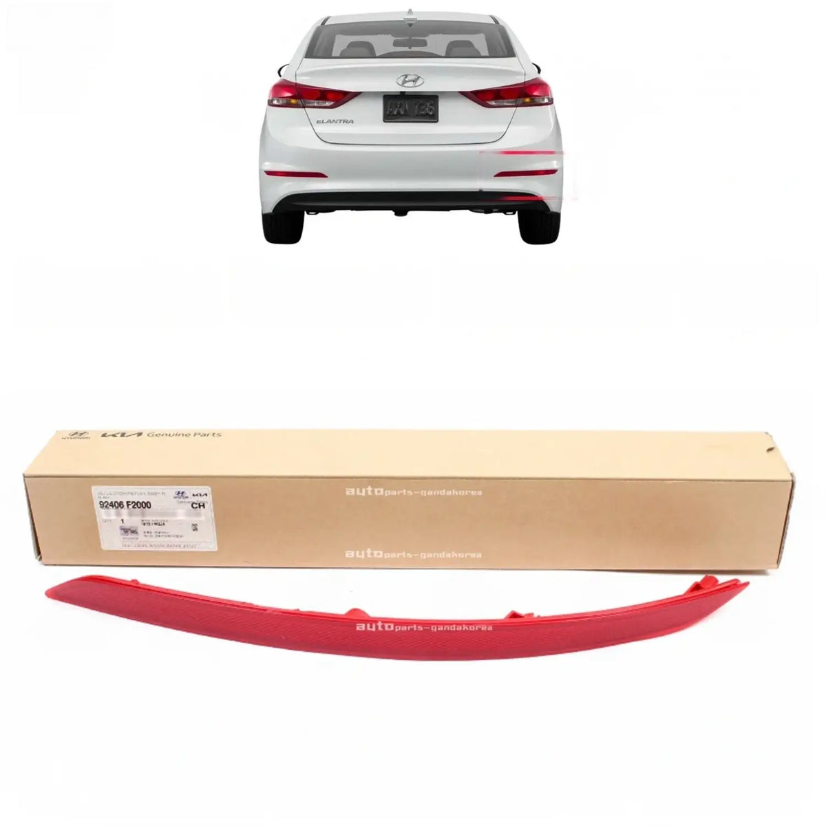 Genuine 92406F2000 Bumper Reflector Rear Right For Hyundai Elantra 2017-2018