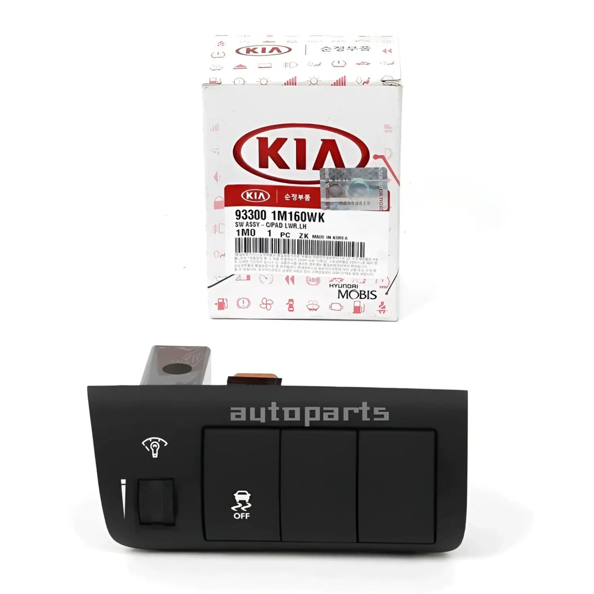 Genuine 933001M160WK Stab Control Switch Black For Kia Forte 2.0L 2.4L 2010-2013