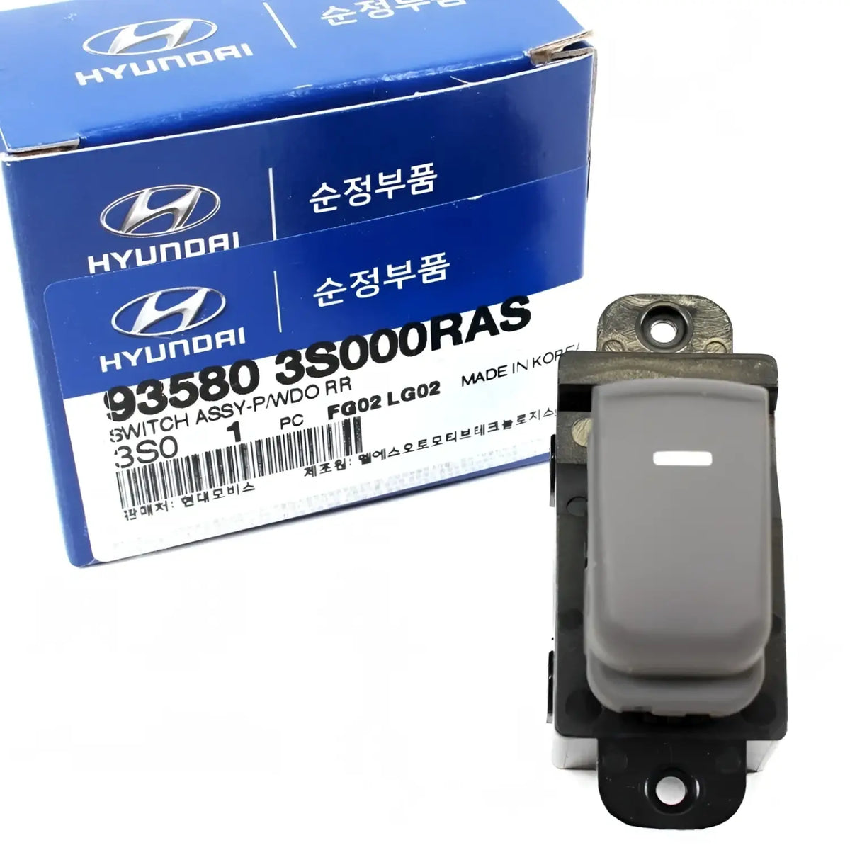 Genuine 935803S000RAS Rear Power Window Switch Gray For Hyundai Sonata 2011-2015