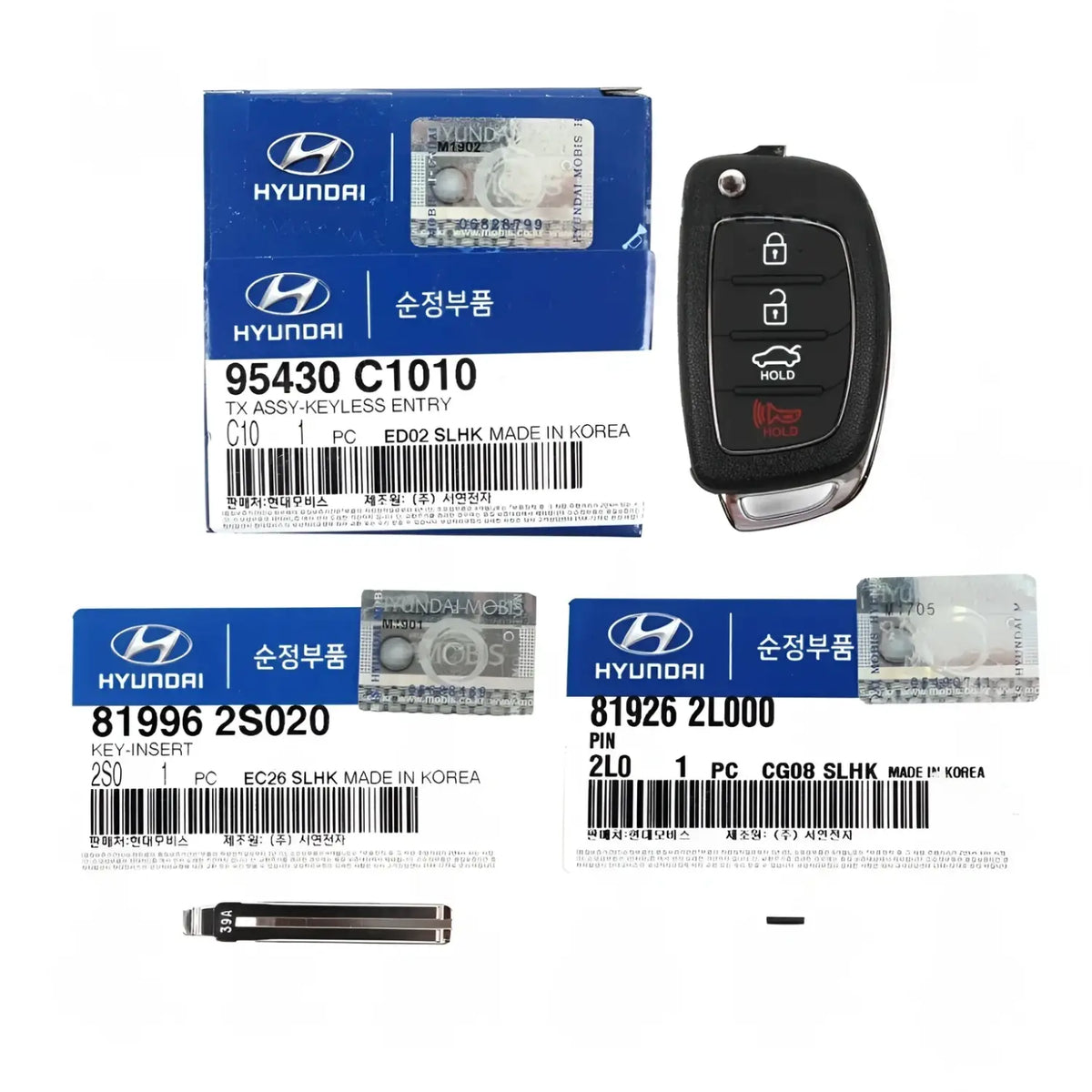 Genuine 95430C1010 FOB Flip Keyless Entry Remote For Hyundai Sonata 2015-2017