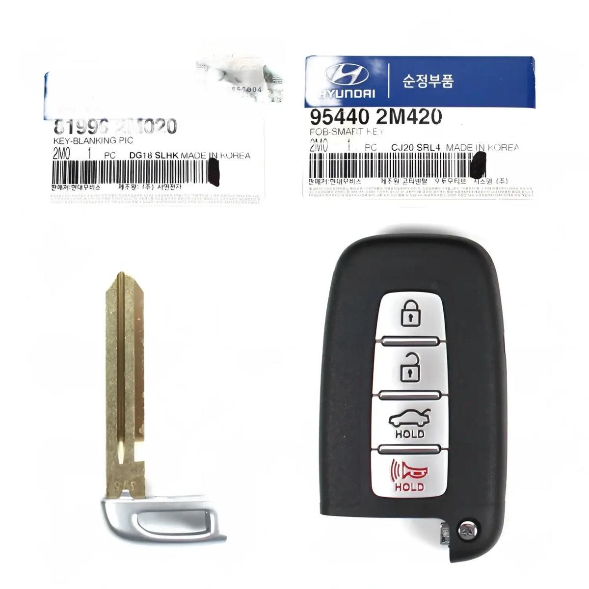 Genuine 954402M420 FOB Smart Key & Blank Key For Hyundai Genesis Coupe 2013-2016