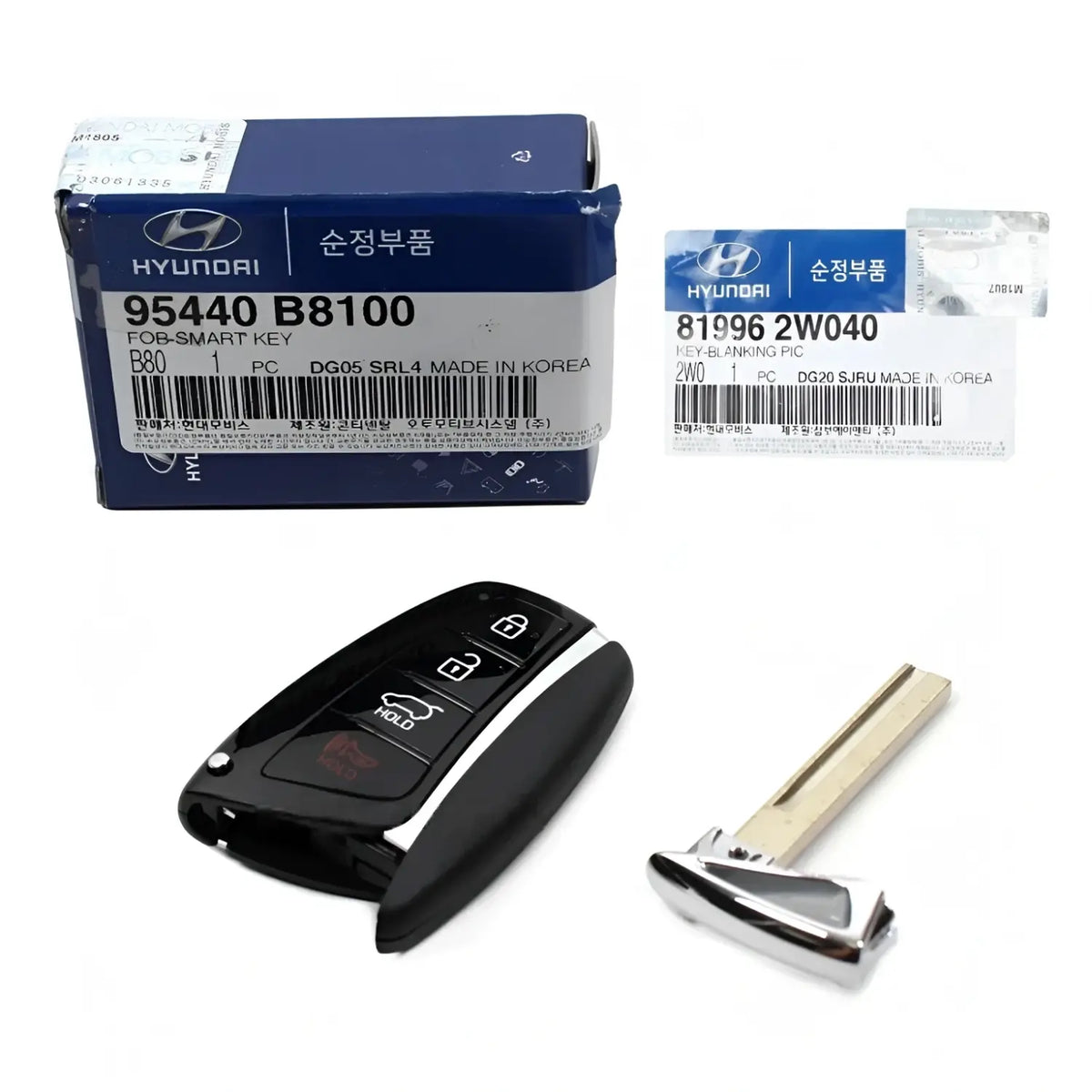 Genuine 95440B8100 FOB Smart Key Blanking Key For Hyundai Santa Fe 2015-2018