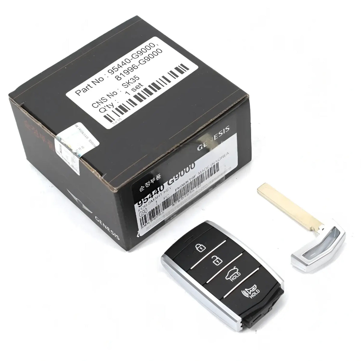 Genuine 95440G9000 FOB Smart Remote & Blanking Key For GENESIS G70 2019-2021