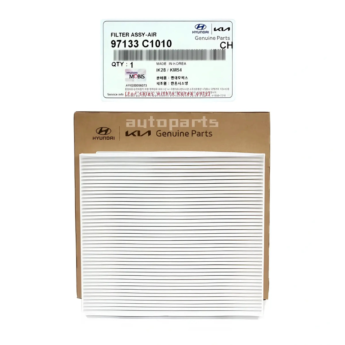 Genuine 97133C1010 Cabin Air Filter For Sonata Hybrid 2016-2019 Optima 2016-2020