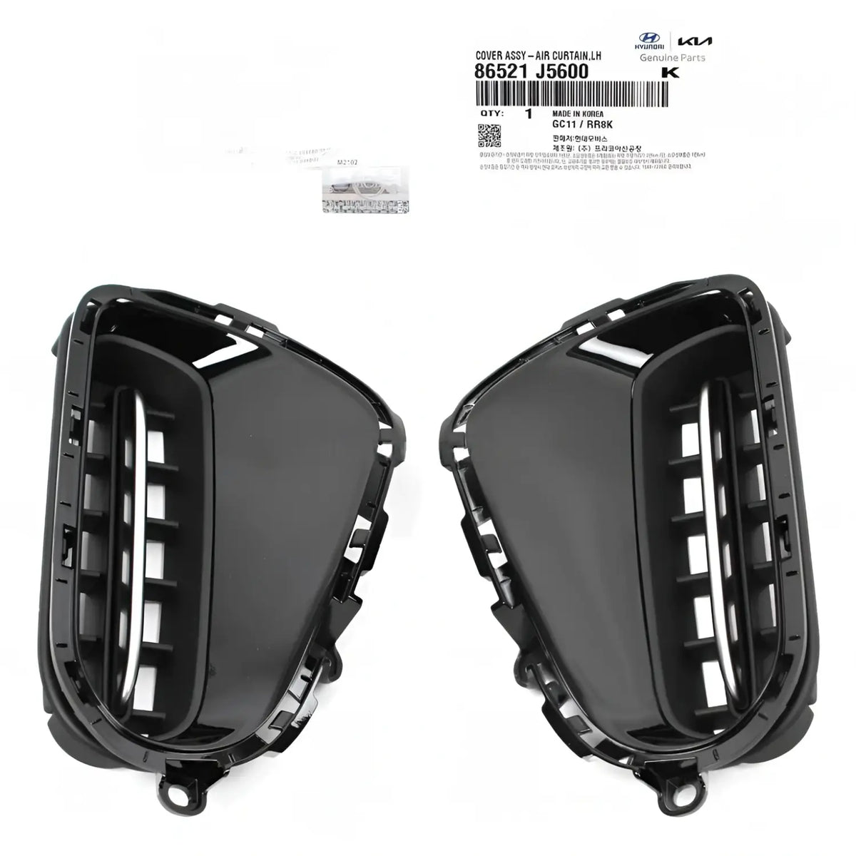 Genuine Bumper Air Curtain Cover Left Right 2EA 1SET For Kia Stinger 2018-2023