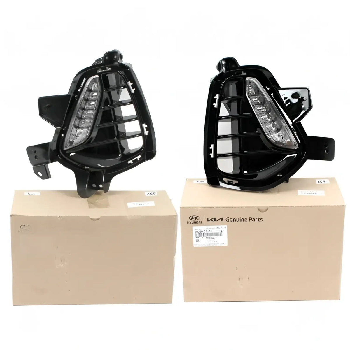 Genuine DRL Fog Lamp & Cover Left Right 4EA For Hyundai Elantra GT 2018-2020