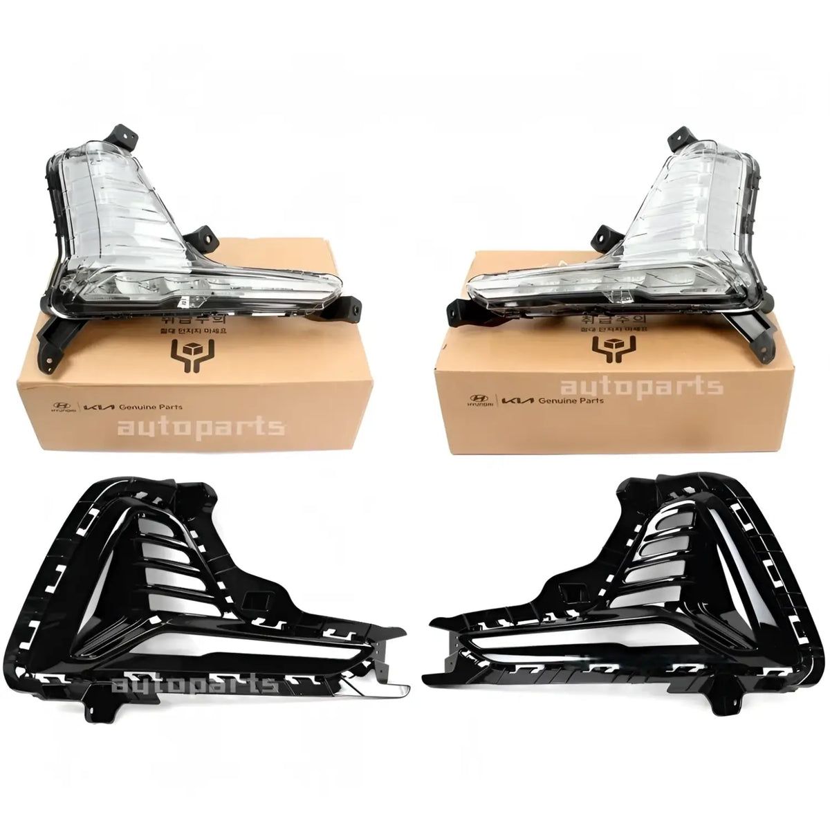 Genuine DRL Running Light & Cover Left Right 4EA For Hyundai Sonata 2018-2019