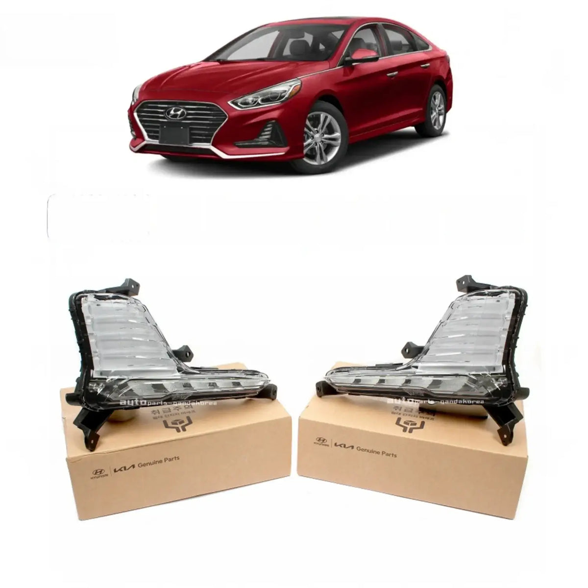 Genuine DRL Running Light LEFT RIGHT 2EA - 1SET For Hyundai Sonata 2018-2019