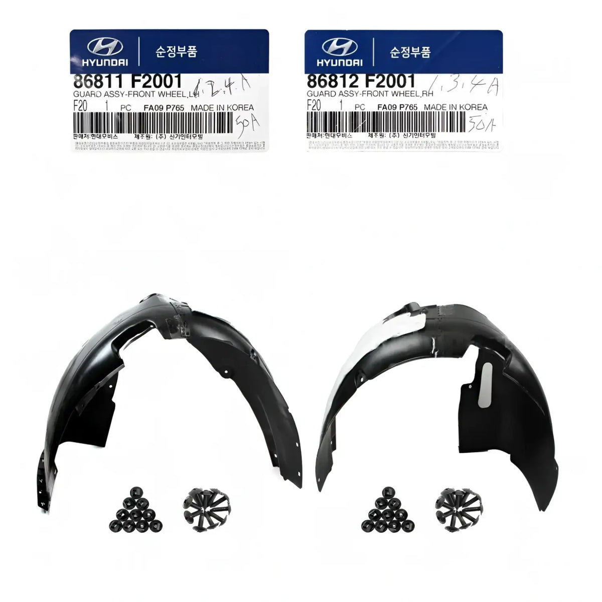 Genuine Fender Liner Front Left Right 2EA 1SET For Hyundai Elantra 2017-2018