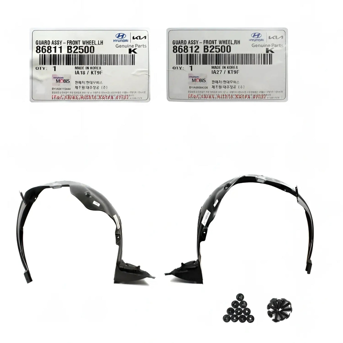 Genuine Fender Liner Front Left Roght 2EA 1SET For Kia Soul 2017-2019