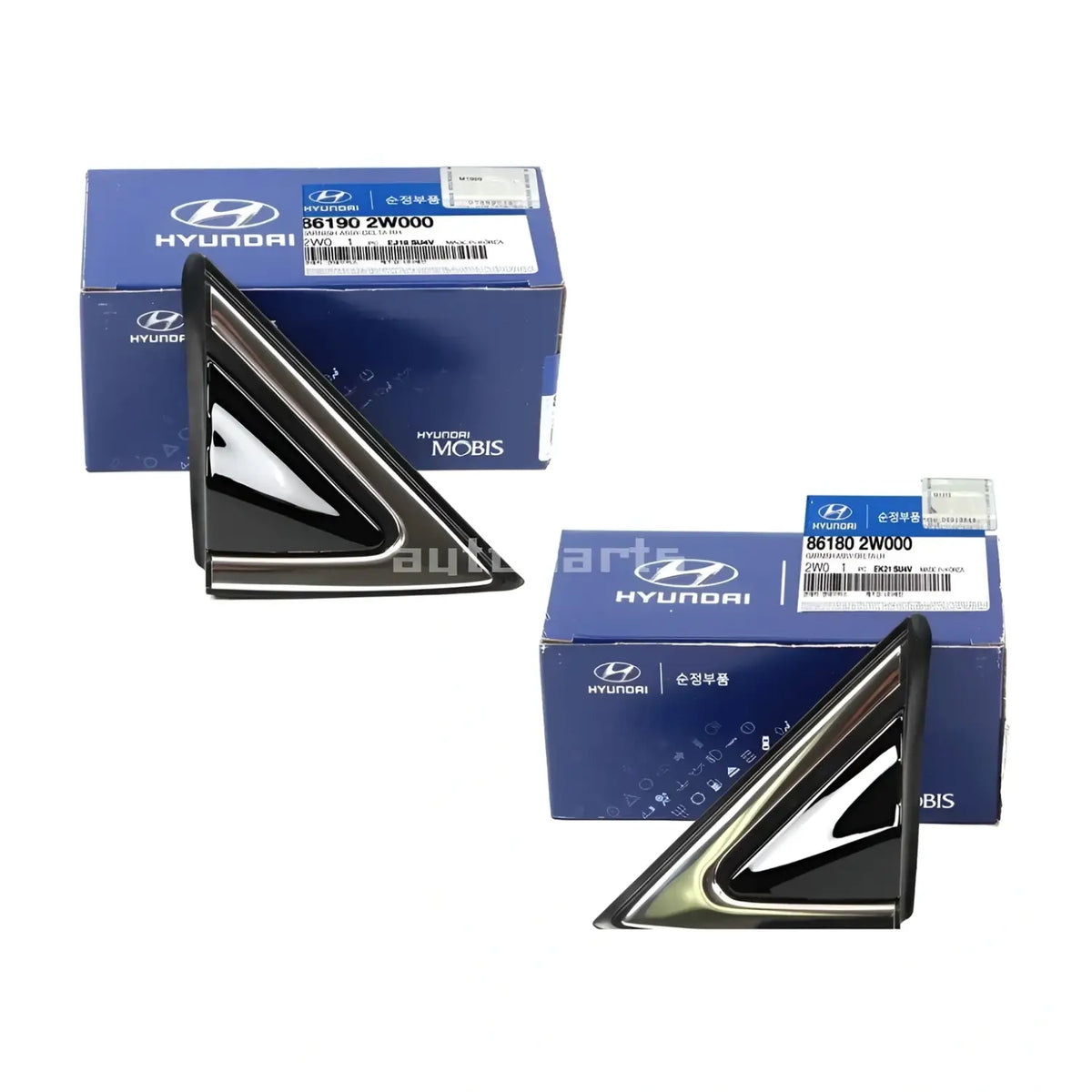 Genuine Fender Pillar Molding Left Right 2EA 1SET For Hyundai Santa Fe 2013-2019