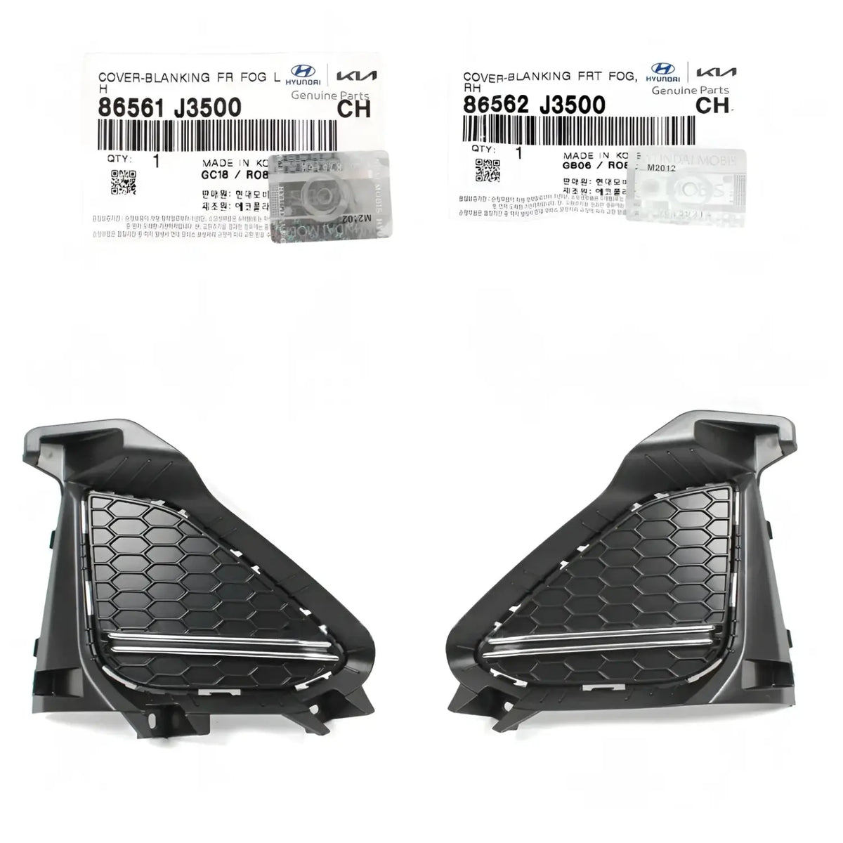 Genuine Fog Lamp Cover Left Right 2EA 1SET For Hyundai Veloster Turbo 2019-2021