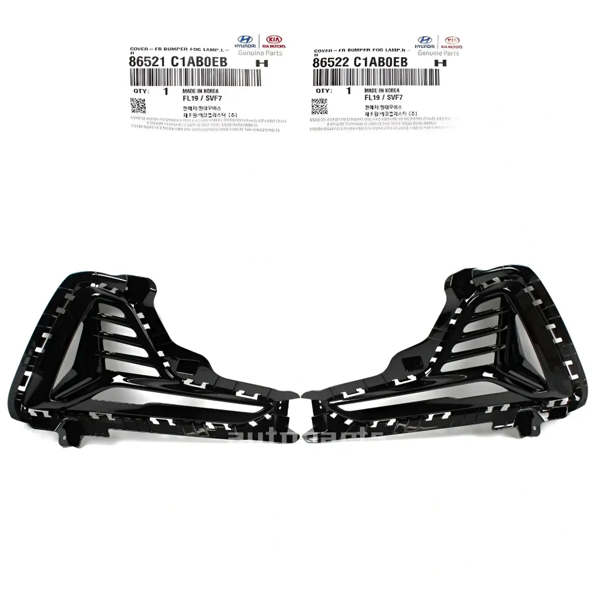 Genuine Fog Lamp Light Cover Left Right 2EA 1SET For Hyundai Sonata 2018-2019