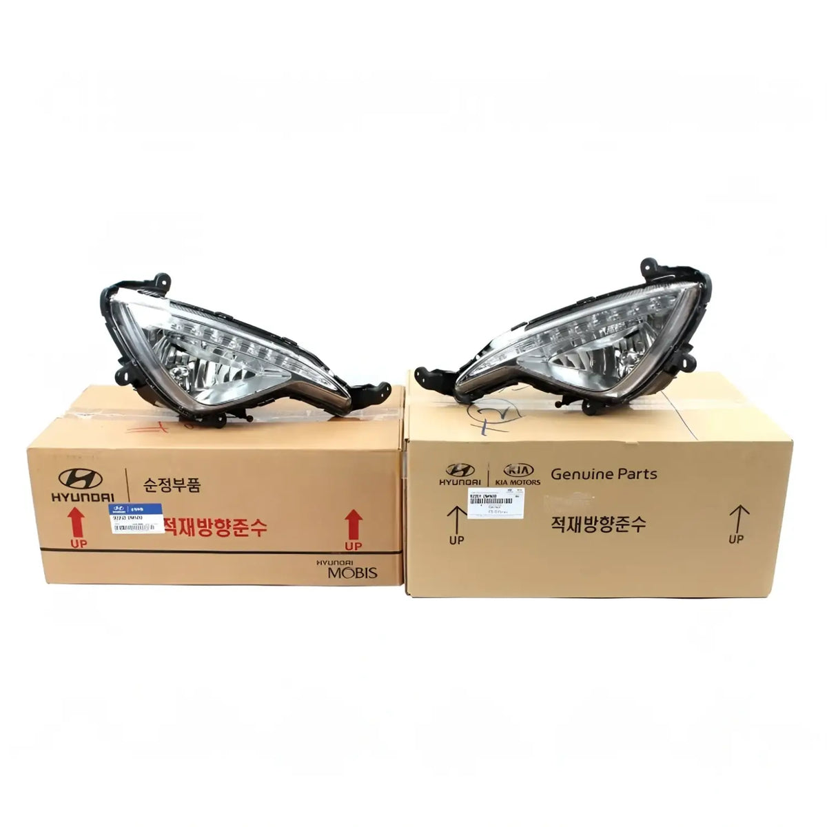 Genuine Fog Lamp Light with O LED Left Right 2EA For Hyundai Genesis Coupe 2013-2016