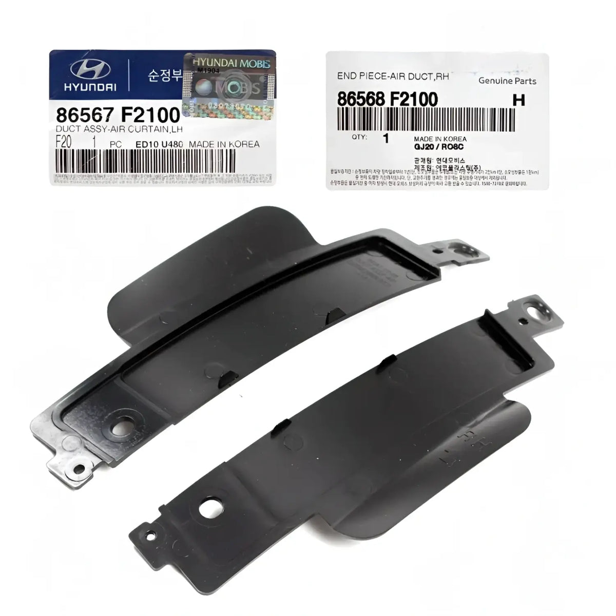 Genuine Front Bumper Air Curtain Duct Left Right 2EA For Hyundai Elantra 2017-2018