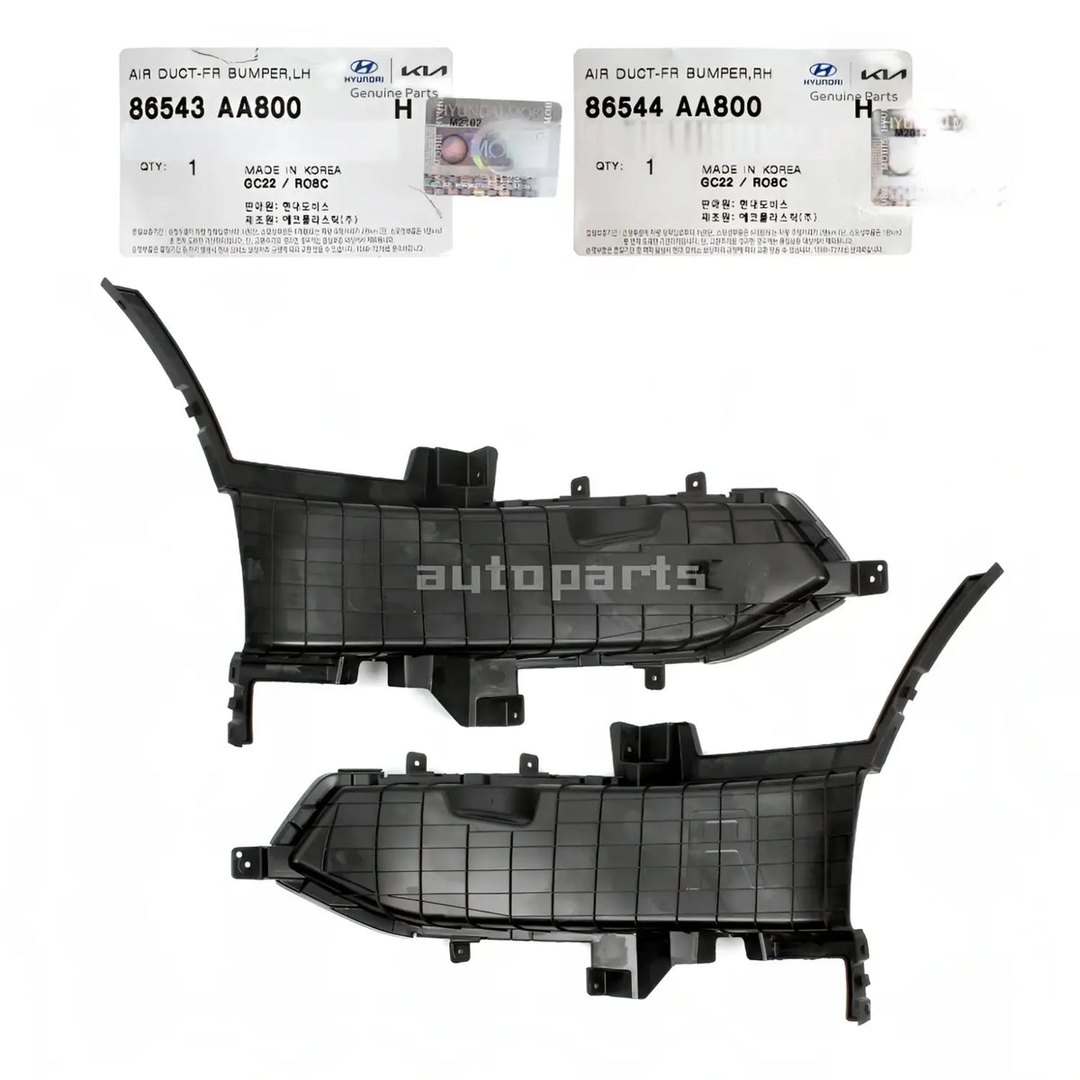 Genuine Front Bumper Air Duct Left Right 2EA For Hyundai Elantra 1.6L 2021-2023
