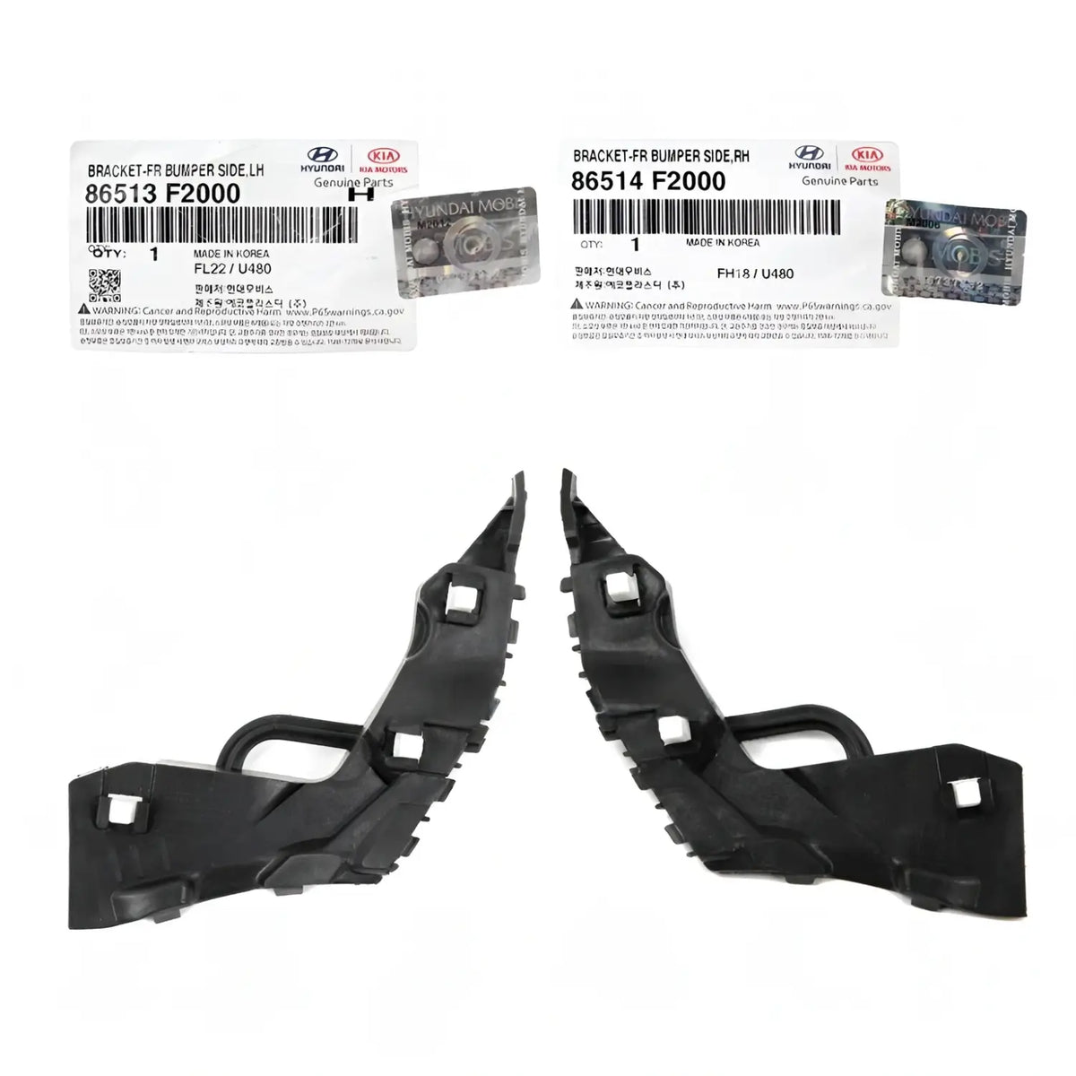 Genuine Front Bumper Bracket Left Right 2EA 1SET For Hyundai Elantra 2017-2018
