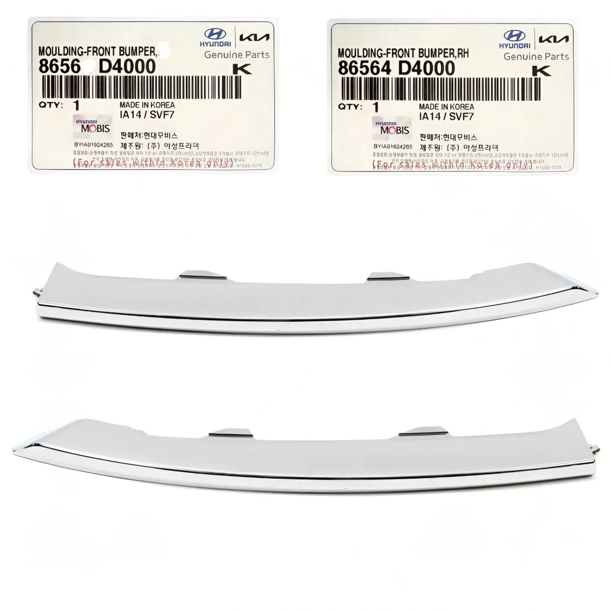 Genuine Front Bumper Chrome Molding Left Right 2EA 1set For Kia Optima 2016-2018