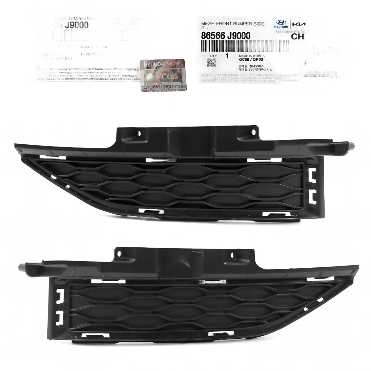 Genuine Front Bumper Cover Mesh Left Right 2EA 1SET For Hyundai Kona 2018-2021