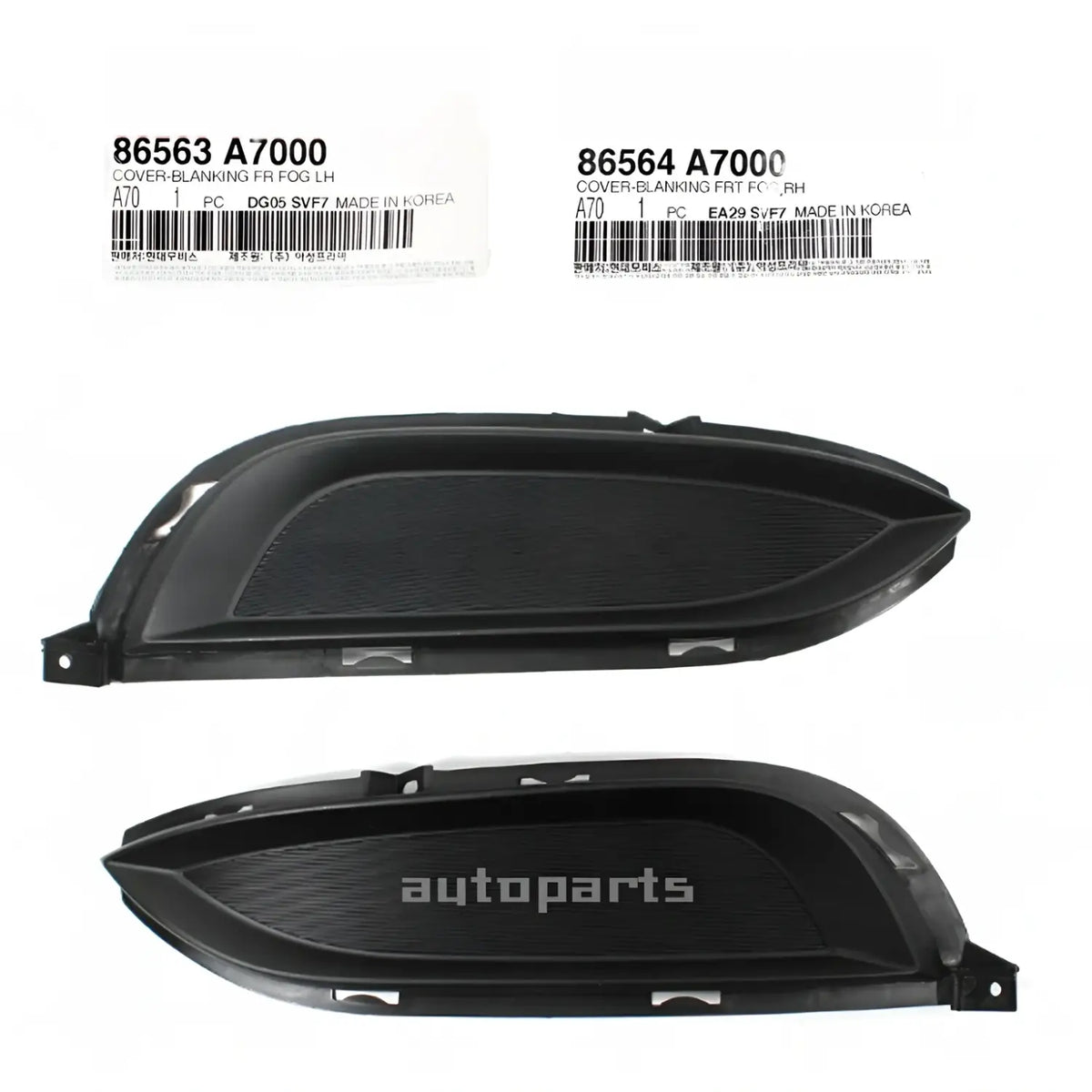 Genuine Front Bumper Fog Lamp Hole Cover Left Right 2EA For Forte Sedan 2014-2016