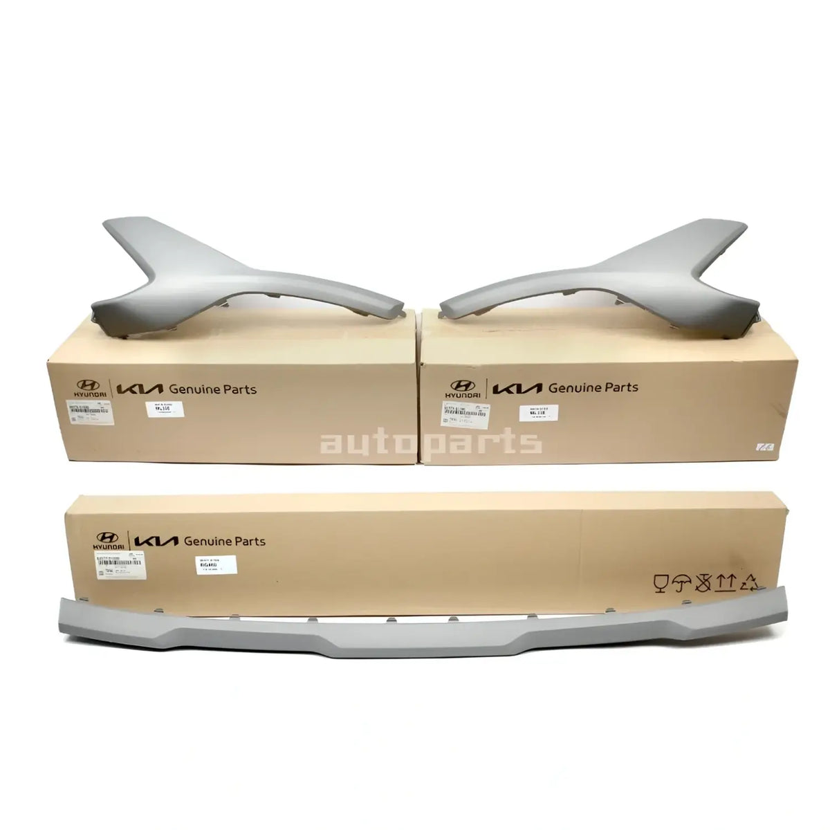 Genuine FRONT Bumper Skid Plate Set 3pcs For Hyundai Santa Fe 2021-2023