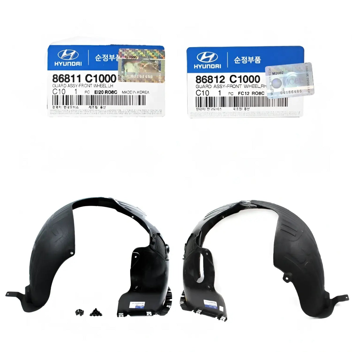 Genuine Front Fender Liner Assy Left Right 2EA For Hyundai Sonata 2015-2017