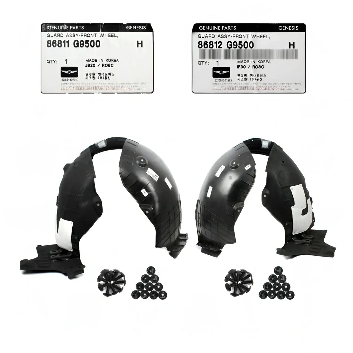 Genuine Front Fender Liner Left Right 2EA 1SET For Genesis G70 2022-2025