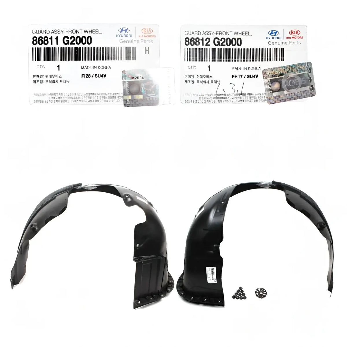 Genuine Front Fender Liner Left Right 2EA 1SET For Hyundai Ioniq 2017-2022