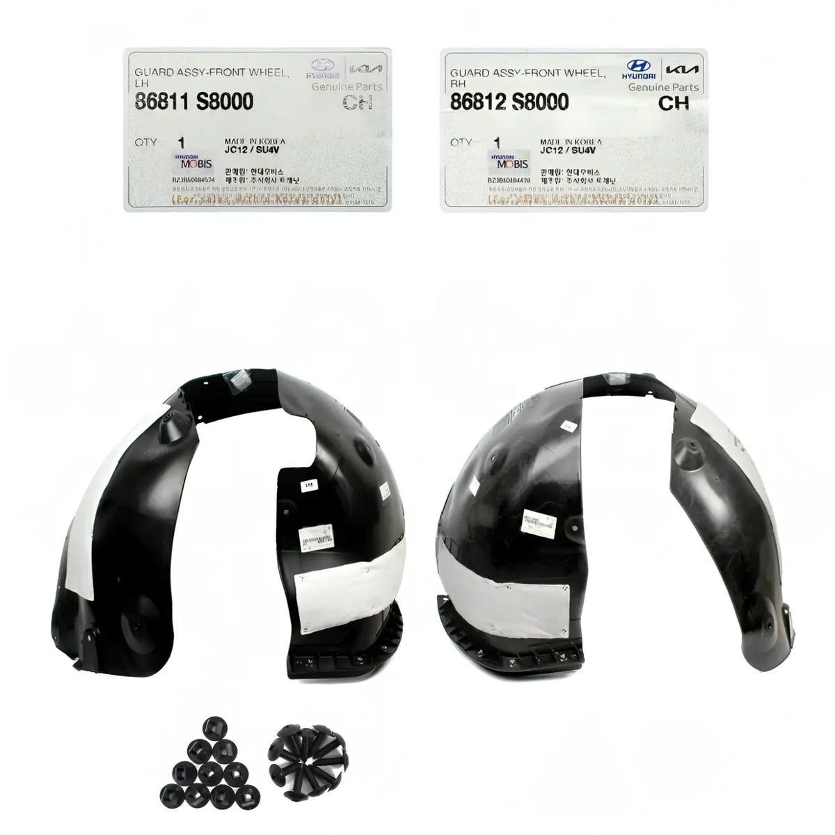 Genuine Front Fender Liner Left Right 2EA 1SET For Hyundai Palisade 2020-2022