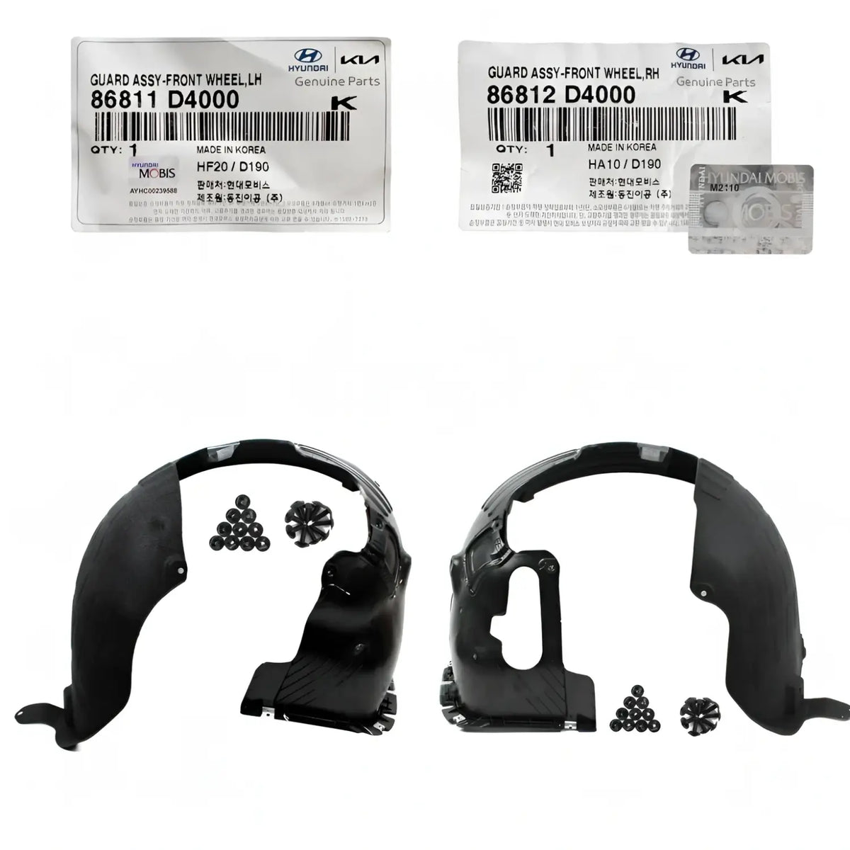 Genuine Front Fender Liner Left Right 2EA 1set For Kia Optima 2016-2018