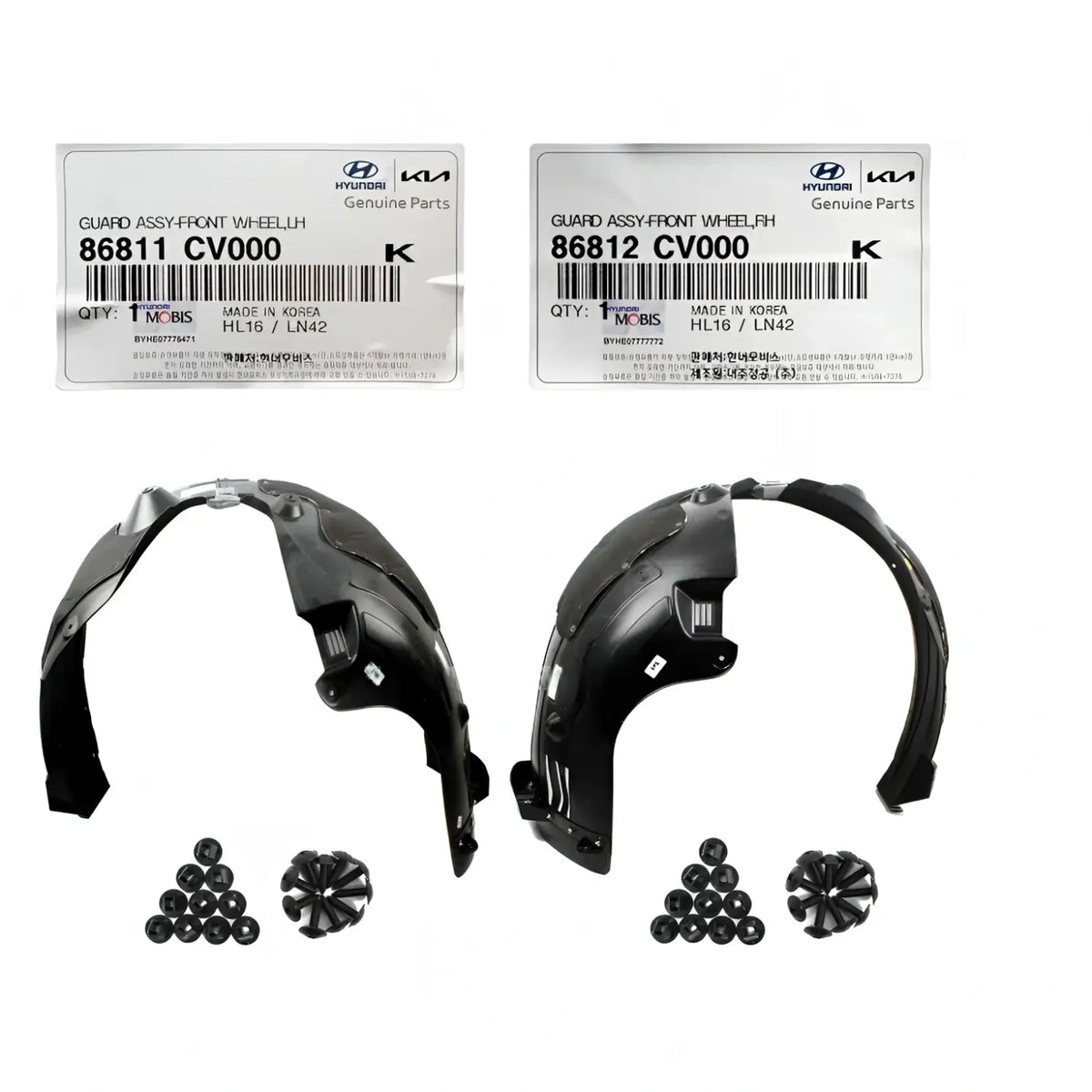 Genuine Front Fender Liner Left Right LH RH 2EA 1SET For Kia EV6 2022-2024