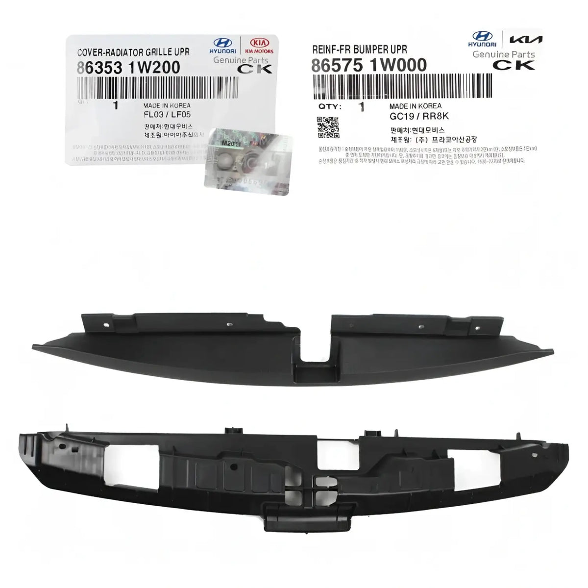 Genuine Front Grille Upper Cover & Reinforcement 2EA 1SET For Kia Rio 2012-2017