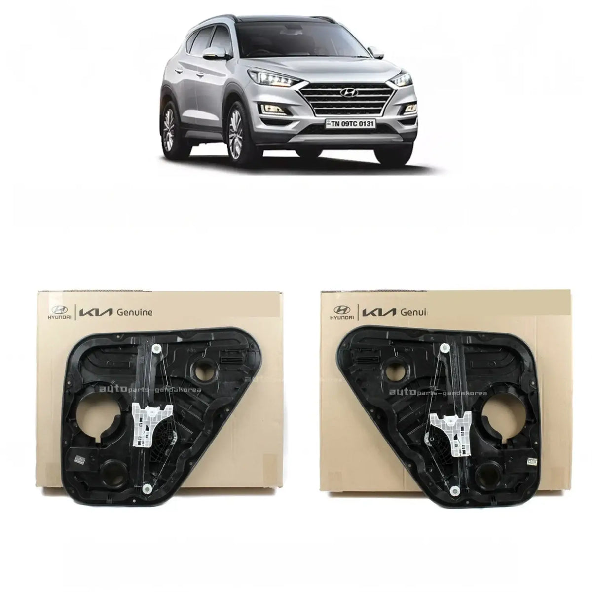 Genuine Power Window Regulator Rear LH + RH 2P Set For Hyundai Tucson 2016-2020