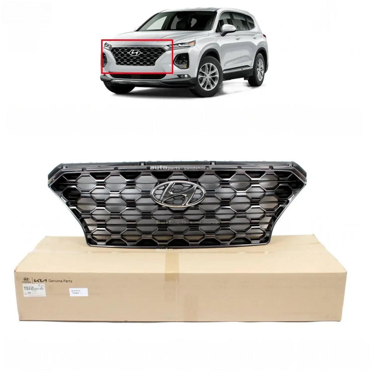 Genuine Radiator Grille Black with O Camera For Hyundai Santa Fe 2019-2020