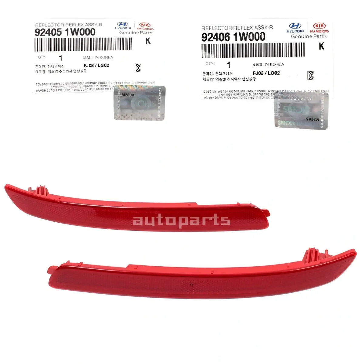 Genuine Rear Bumper Reflector Left Right 2EA For Kia Rio Sedan 2012-2015