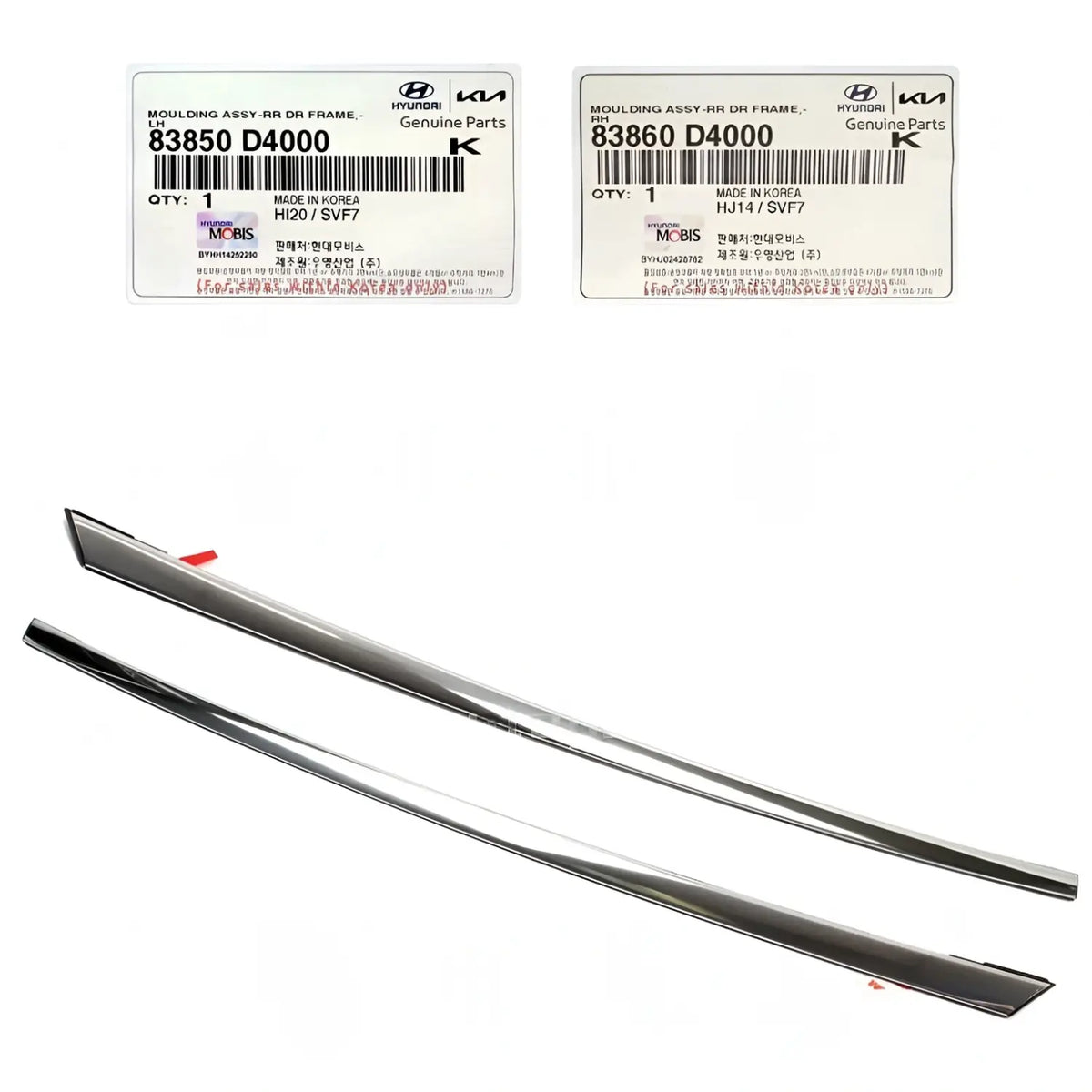 Genuine Rear Door Frame Molding Left Right 2EA For Kia Optima 2016-2020
