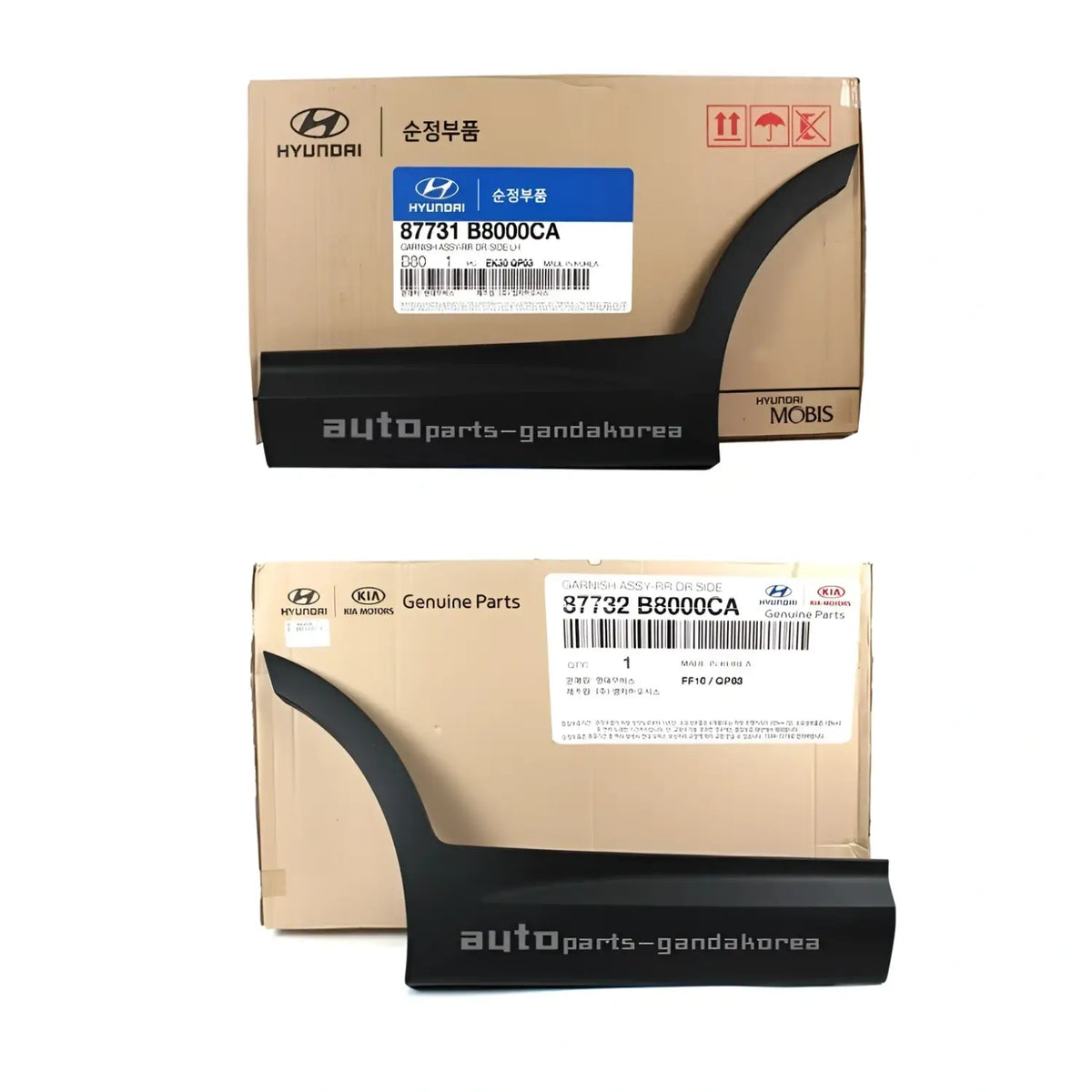 Genuine Rear Door Molding Left Right 2EA For Santa Fe XL 3.3L 6-7 seat 2013-2019