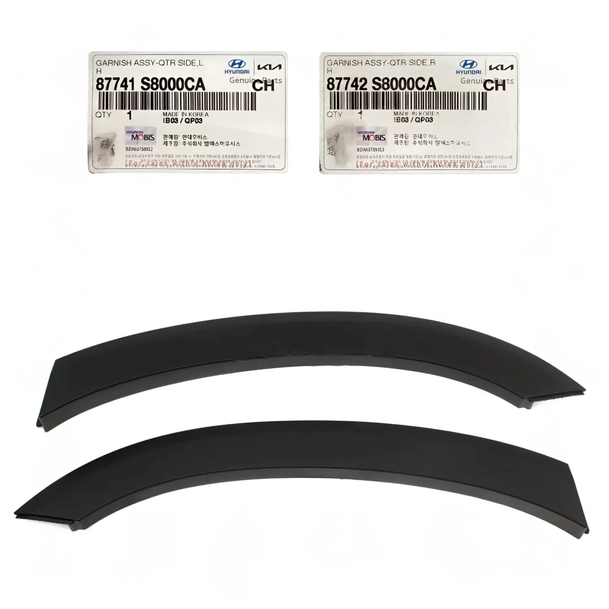 Genuine Rear Fender Molding Left Right 2EA For Hyundai Palisade 2020-2024