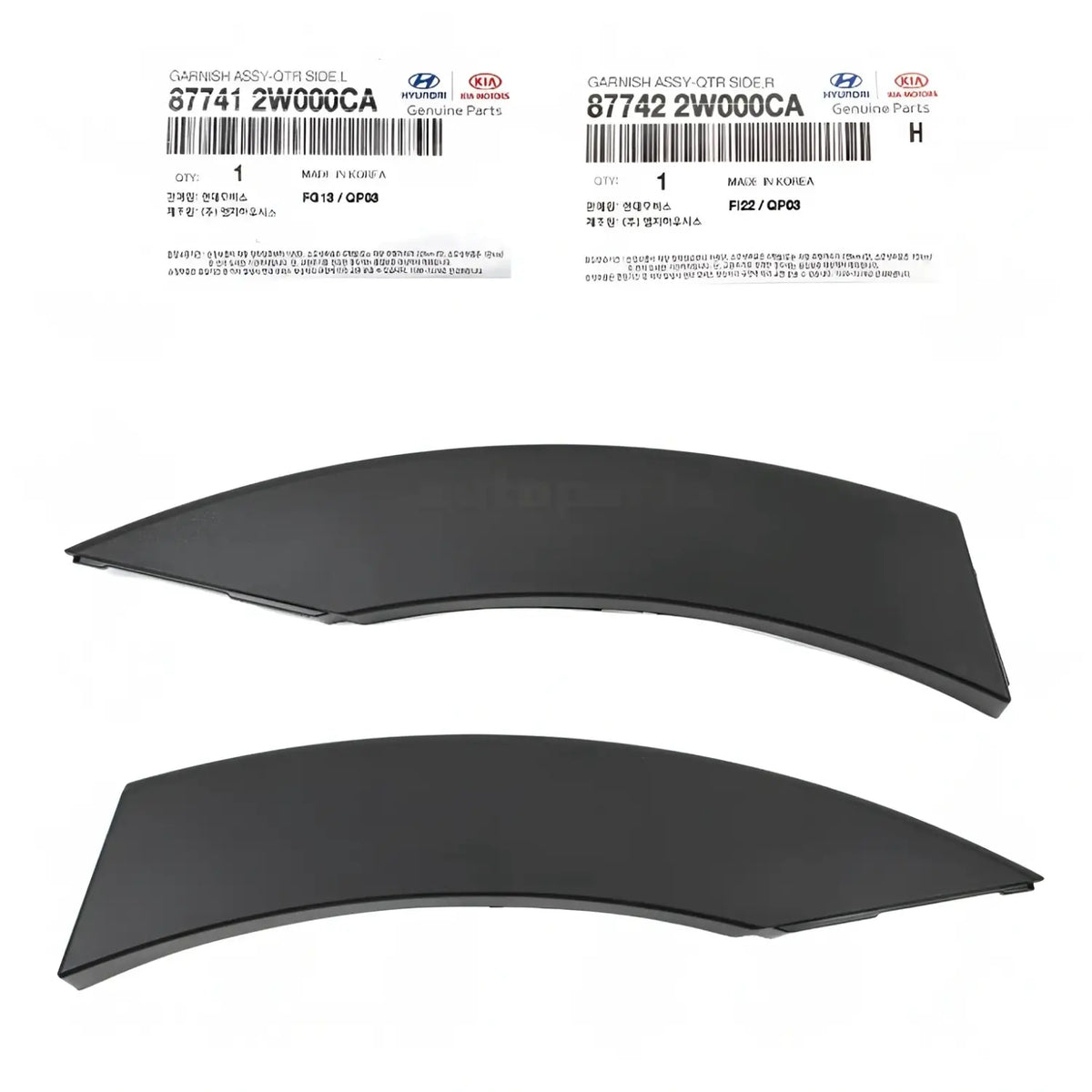 Genuine Rear Fender Molding Left Right 2EA For Hyundai Santa Fe Sport 2013-2018