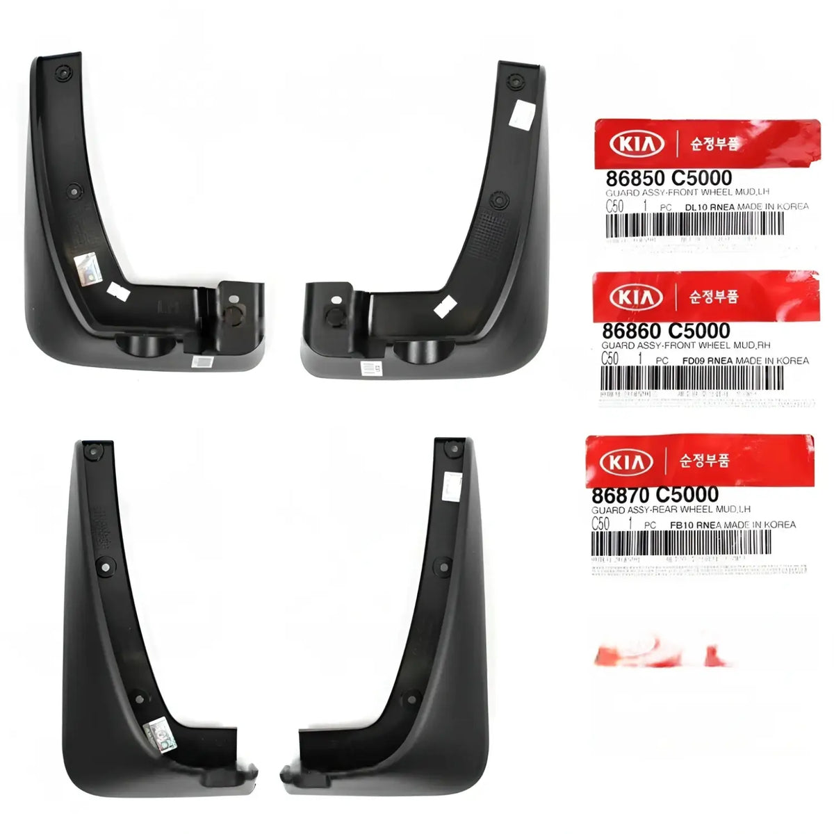 Genuine Splash Guard Mud Flaps Mud Guard Front Rear LH RH 4ea For Sorento 16-18