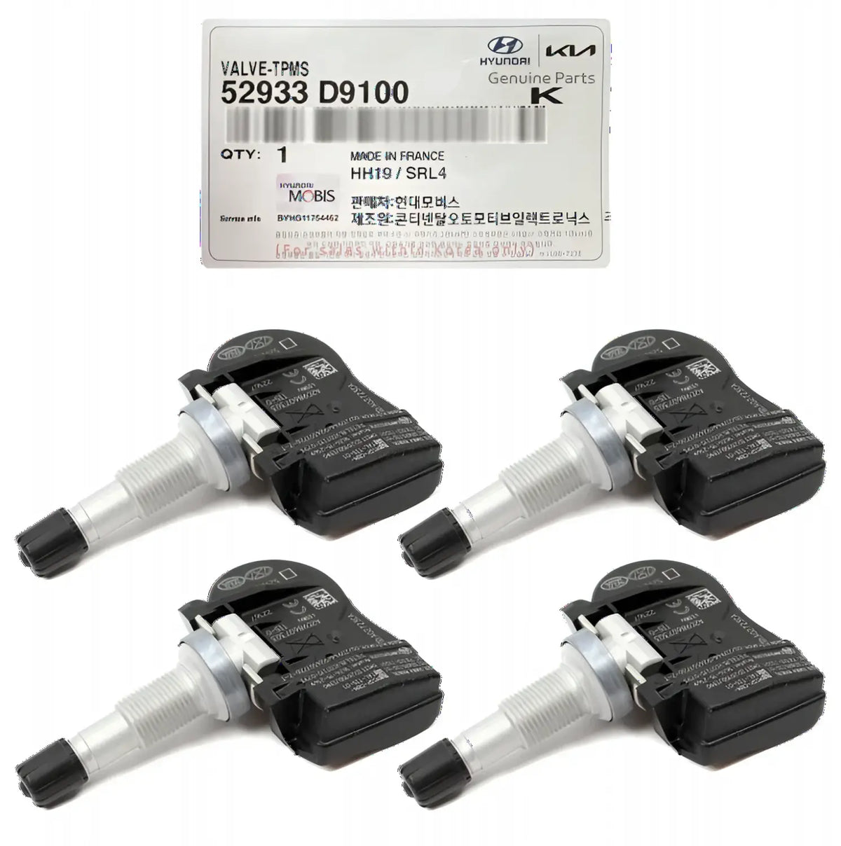 Genuine Tire Pressure Monitor Sensor 4pcs For Hyundai Veloster Venue 2019-2021