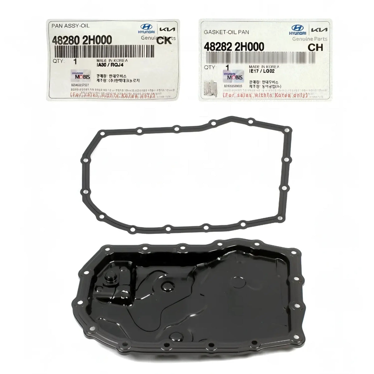 Genuine Transmission oil pan & Gasket 2EA For Hyundai Kia 2.0L 2.4L 2020-2023