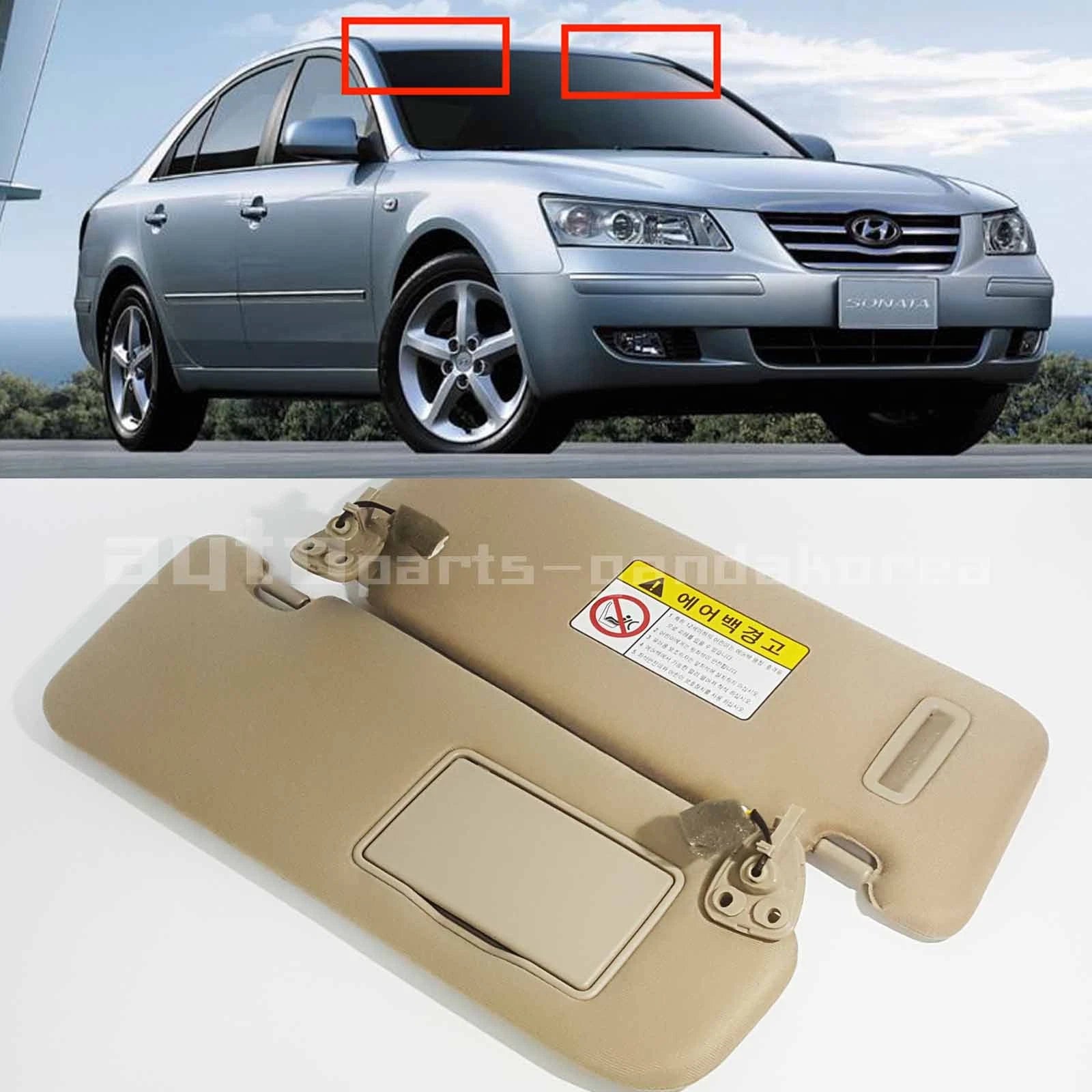 852013K010QD 852023K000QD Sun Visor Beige LH RH=1SET Hyundai Sonata 2006-2008