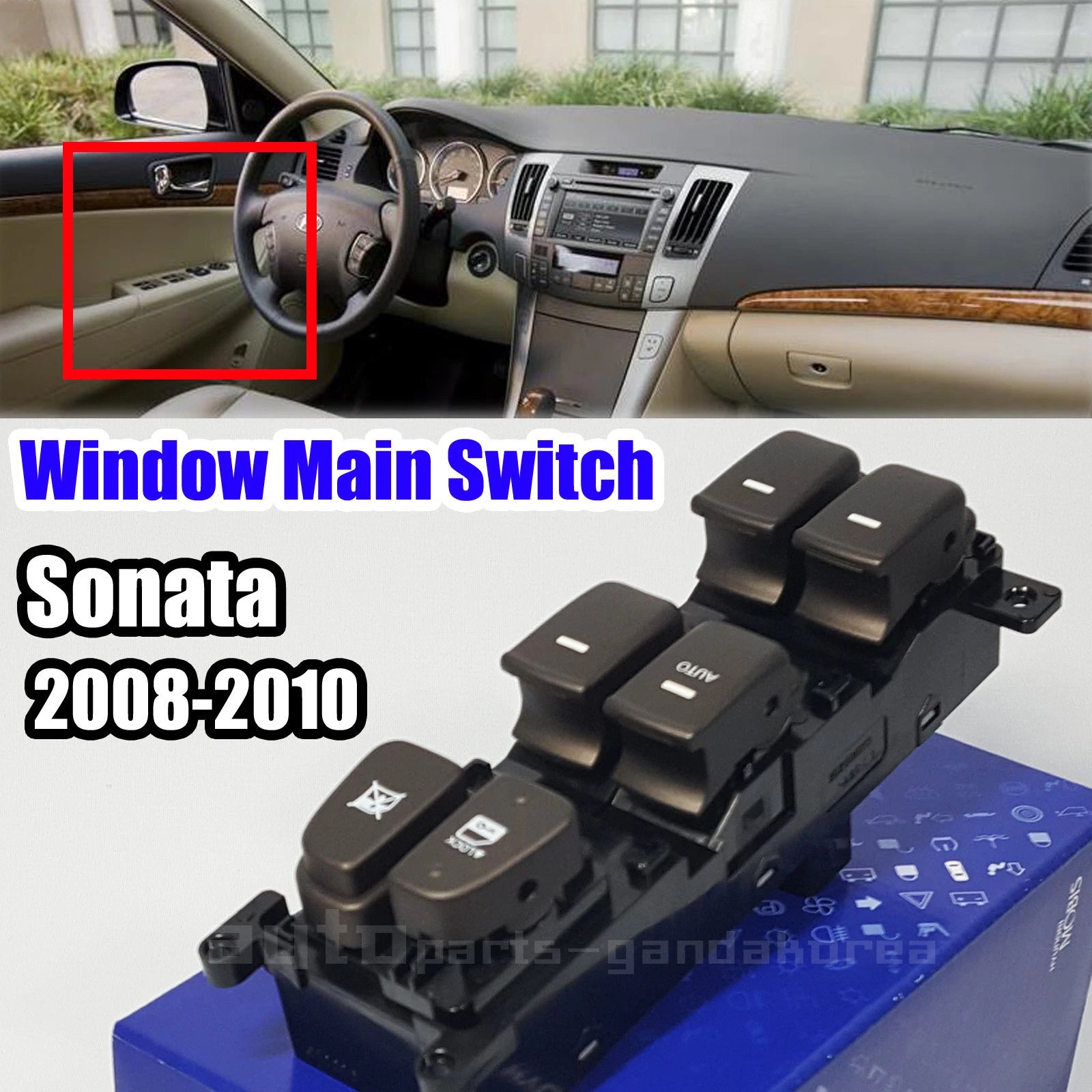 935703K600 Window Main Switch Button LH Driver For Hyundai Sonata 2008-2010