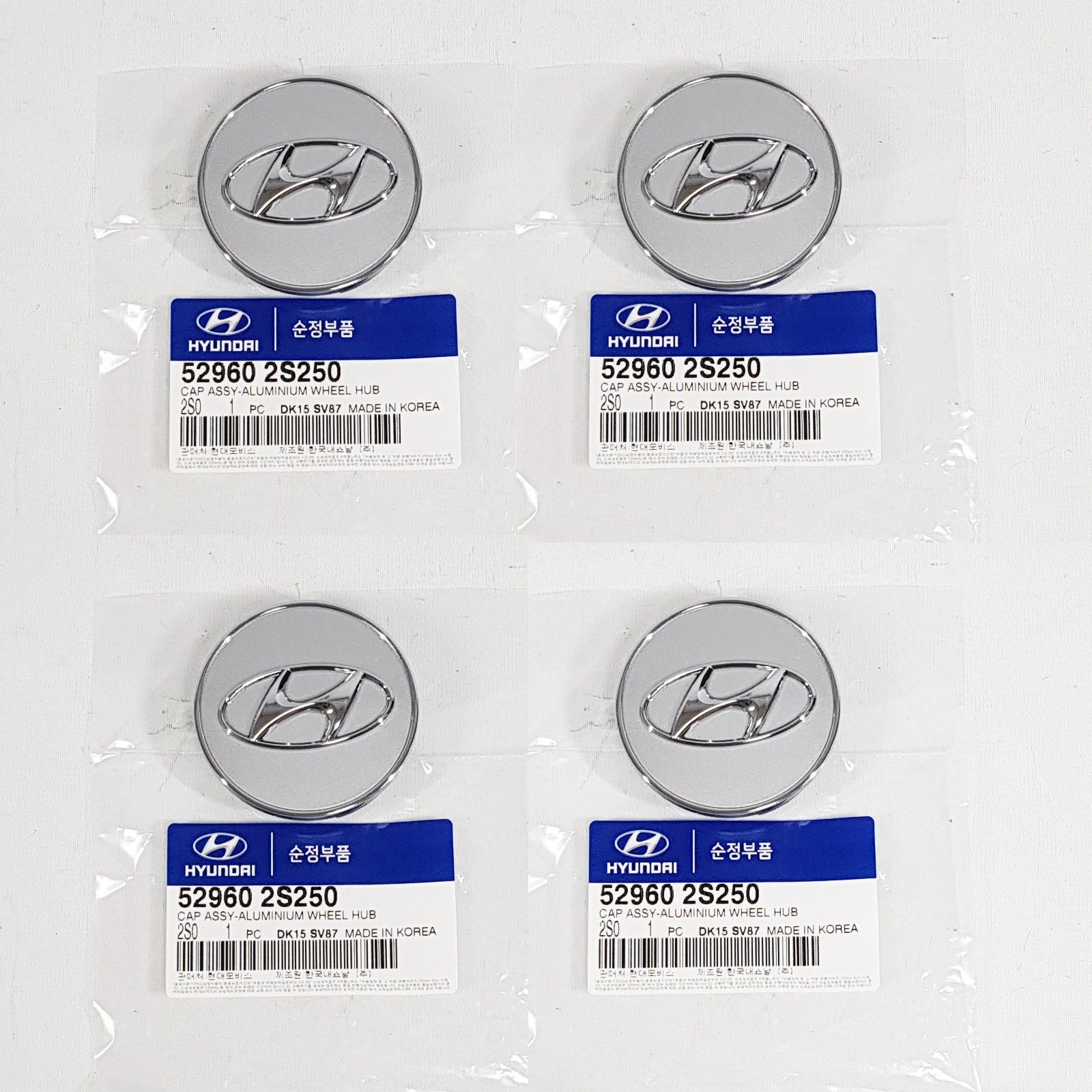 Genuine 529602S250 Aluminium Wheel Caps HUB 4 PCS For Hyundai Elantra